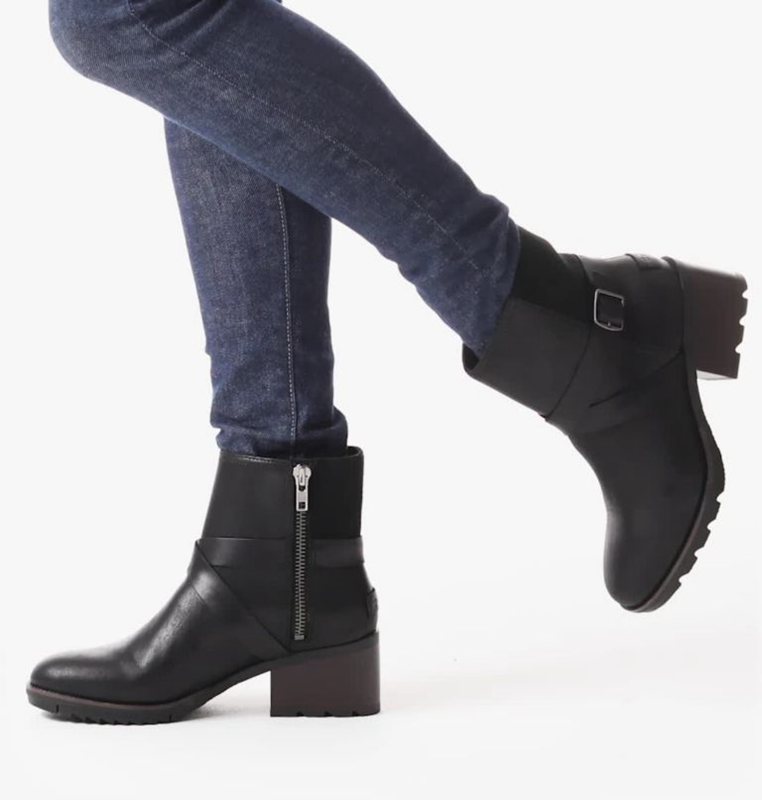 Womens Booties Black - Sorel Cate™ Buckle Mid - 513826-HQV